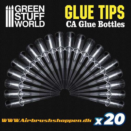 Lim spidser - Precision tips for Super Glue Bottles 20 stk GSW